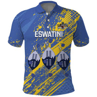 Eswatini Football Custom Polo Shirt Sihlangu Semnikati Blue - Wonder Print Shop