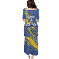 Eswatini Football Custom Puletasi Sihlangu Semnikati Blue - Wonder Print Shop