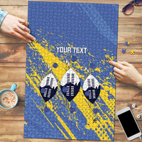 Eswatini Football Custom Puzzle Sihlangu Semnikati Blue - Wonder Print Shop
