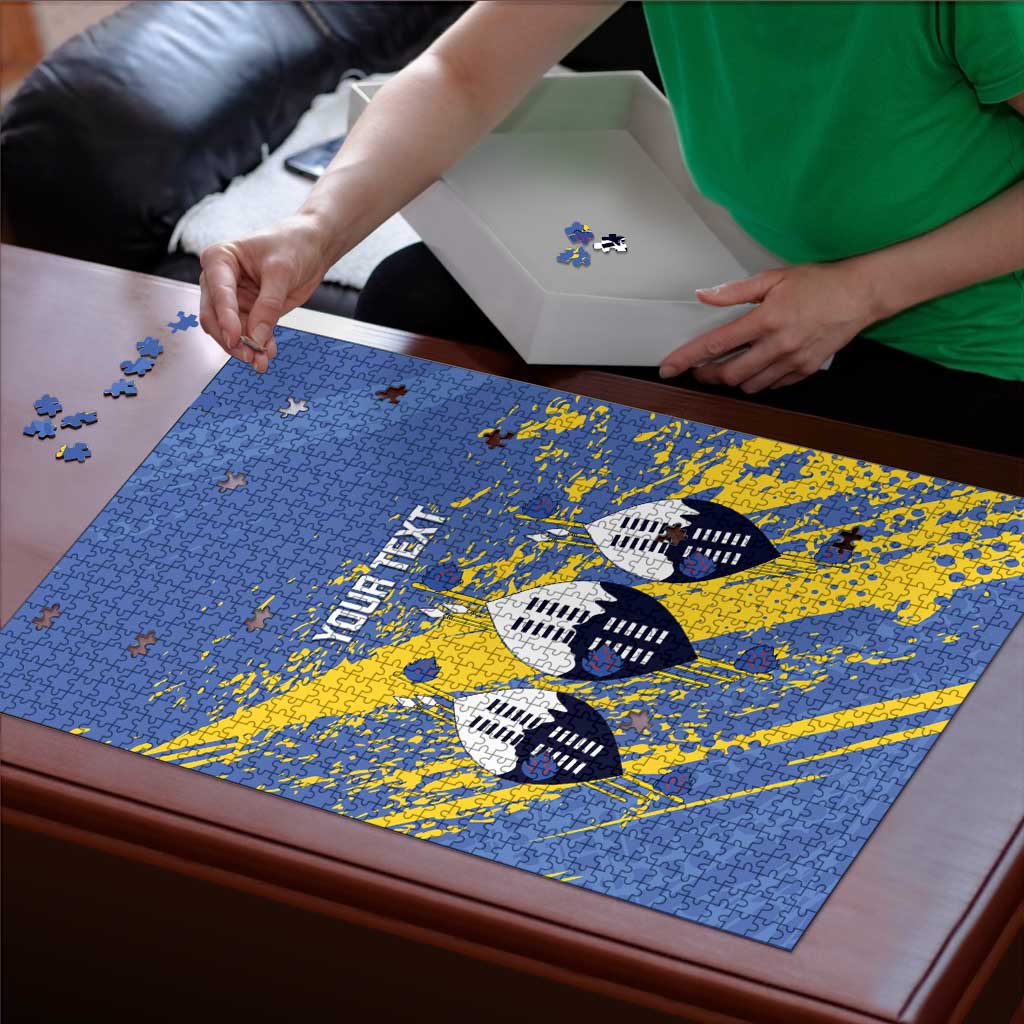 Eswatini Football Custom Puzzle Sihlangu Semnikati Blue - Wonder Print Shop
