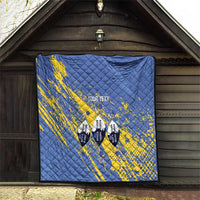 Eswatini Football Custom Quilt Sihlangu Semnikati Blue - Wonder Print Shop