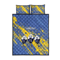 Eswatini Football Custom Quilt Bed Set Sihlangu Semnikati Blue - Wonder Print Shop