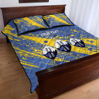 Eswatini Football Custom Quilt Bed Set Sihlangu Semnikati Blue - Wonder Print Shop
