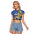 Eswatini Football Custom Raglan Cropped T Shirt Sihlangu Semnikati Blue - Wonder Print Shop