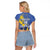 Eswatini Football Custom Raglan Cropped T Shirt Sihlangu Semnikati Blue - Wonder Print Shop