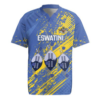 Eswatini Football Custom Rugby Jersey Sihlangu Semnikati Blue - Wonder Print Shop