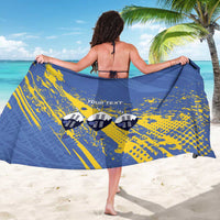 Eswatini Football Custom Sarong Sihlangu Semnikati Blue - Wonder Print Shop