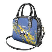 Eswatini Football Custom Shoulder Handbag Sihlangu Semnikati Blue - Wonder Print Shop