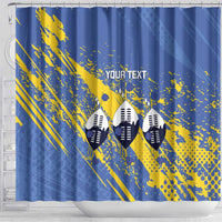 Eswatini Football Custom Shower Curtain Sihlangu Semnikati Blue - Wonder Print Shop