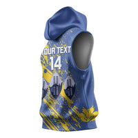 Eswatini Football Custom Sleeveless Hoodie Sihlangu Semnikati Blue - Wonder Print Shop