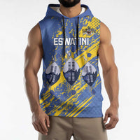 Eswatini Football Custom Sleeveless Hoodie Sihlangu Semnikati Blue - Wonder Print Shop