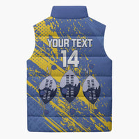 Eswatini Football Custom Sleeveless Puffer Jacket Sihlangu Semnikati Blue - Wonder Print Shop