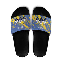 Eswatini Football Custom Slide Sandals Sihlangu Semnikati Blue - Wonder Print Shop