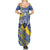 Eswatini Football Custom Summer Maxi Dress Sihlangu Semnikati Blue - Wonder Print Shop
