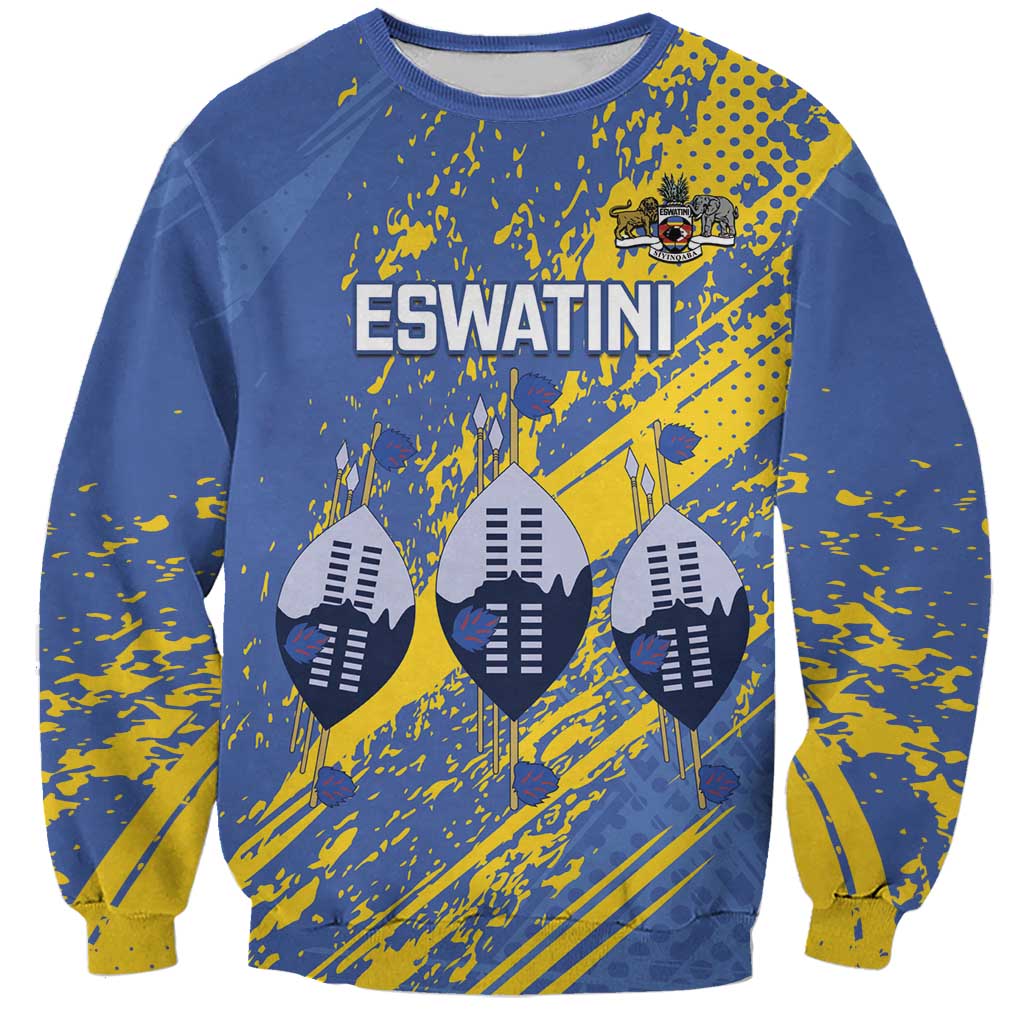 Eswatini Football Custom Sweatshirt Sihlangu Semnikati Blue - Wonder Print Shop