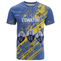 Eswatini Football Custom T Shirt Sihlangu Semnikati Blue - Wonder Print Shop
