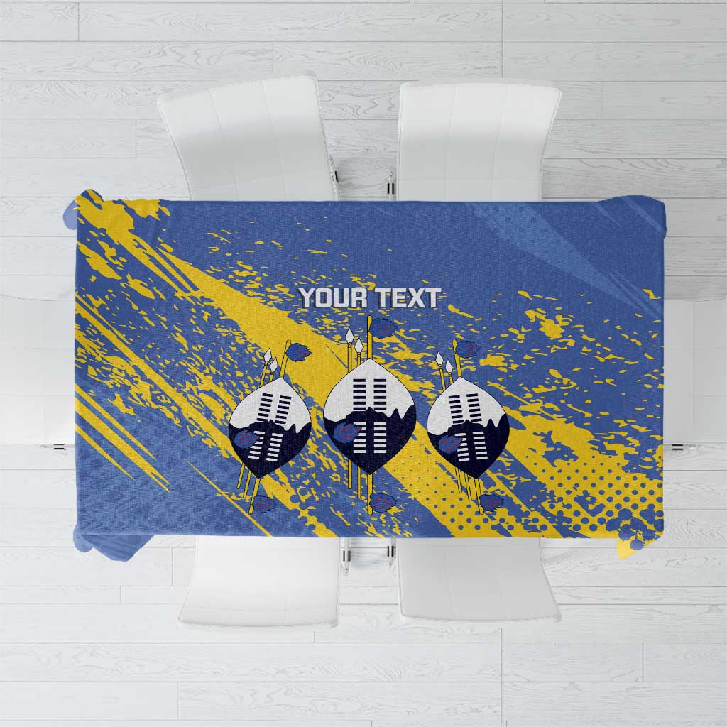 Eswatini Football Custom Tablecloth Sihlangu Semnikati Blue - Wonder Print Shop