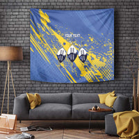 Eswatini Football Custom Tapestry Sihlangu Semnikati Blue - Wonder Print Shop