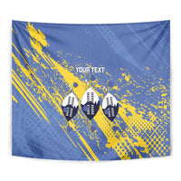 Eswatini Football Custom Tapestry Sihlangu Semnikati Blue - Wonder Print Shop