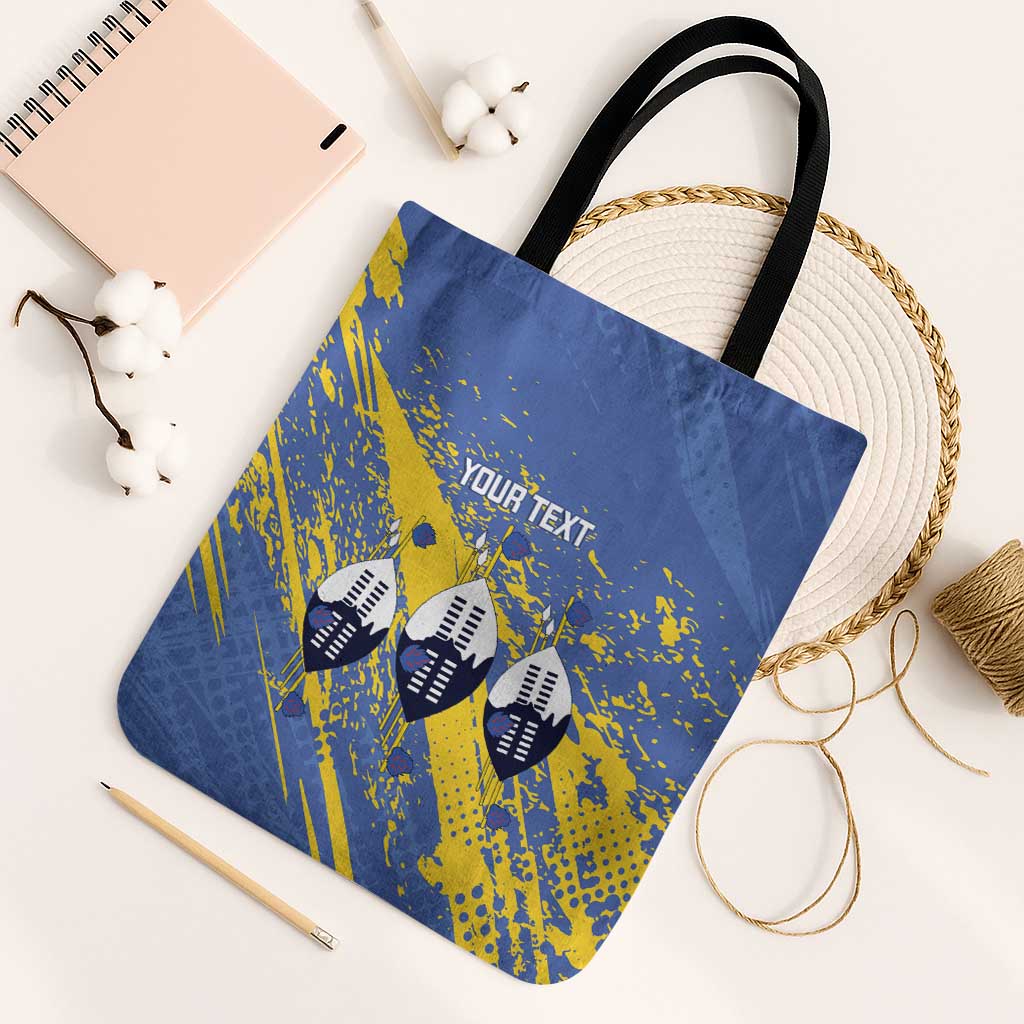 Eswatini Football Custom Tote Bag Sihlangu Semnikati Blue - Wonder Print Shop