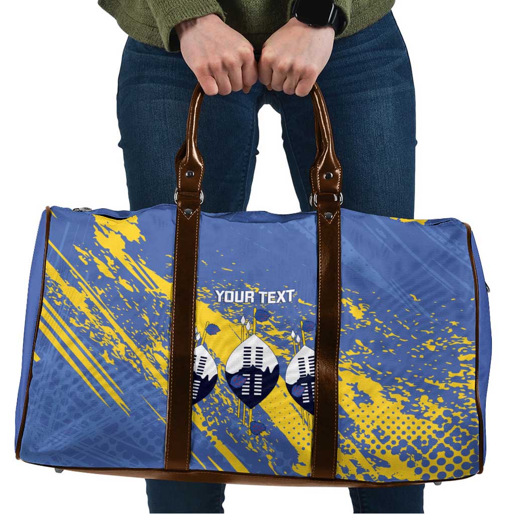 Eswatini Football Custom Travel Bag Sihlangu Semnikati Blue - Wonder Print Shop