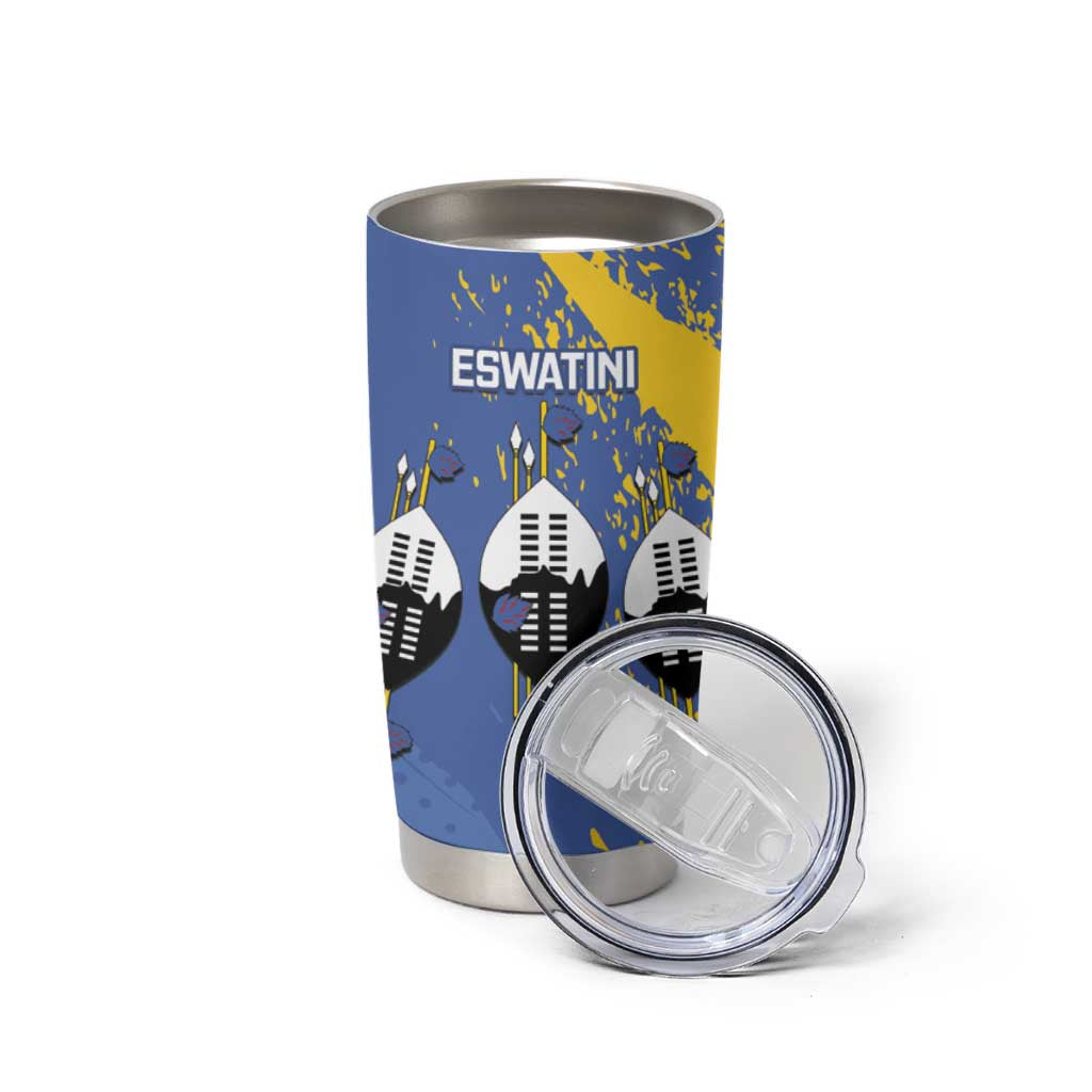 Eswatini Football Custom Tumbler Cup Sihlangu Semnikati Blue - Wonder Print Shop