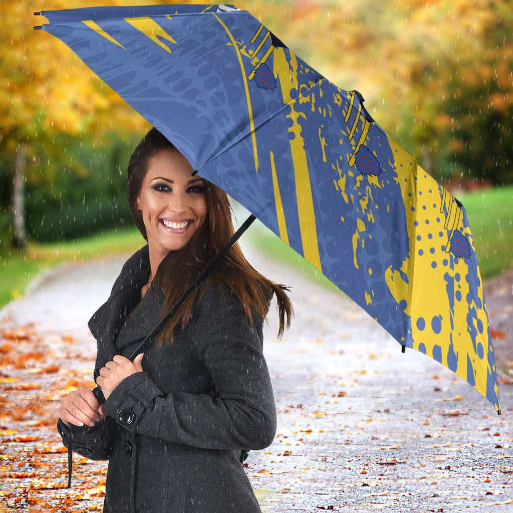 Eswatini Football Custom Umbrella Sihlangu Semnikati Blue - Wonder Print Shop