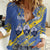 Eswatini Football Custom Women Casual Shirt Sihlangu Semnikati Blue - Wonder Print Shop