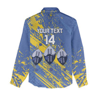 Eswatini Football Custom Women Casual Shirt Sihlangu Semnikati Blue - Wonder Print Shop