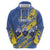 Eswatini Football Custom Zip Hoodie Sihlangu Semnikati Blue - Wonder Print Shop