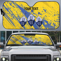 Eswatini Football Custom Auto Sun Shade Sihlangu Semnikati Yellow - Wonder Print Shop