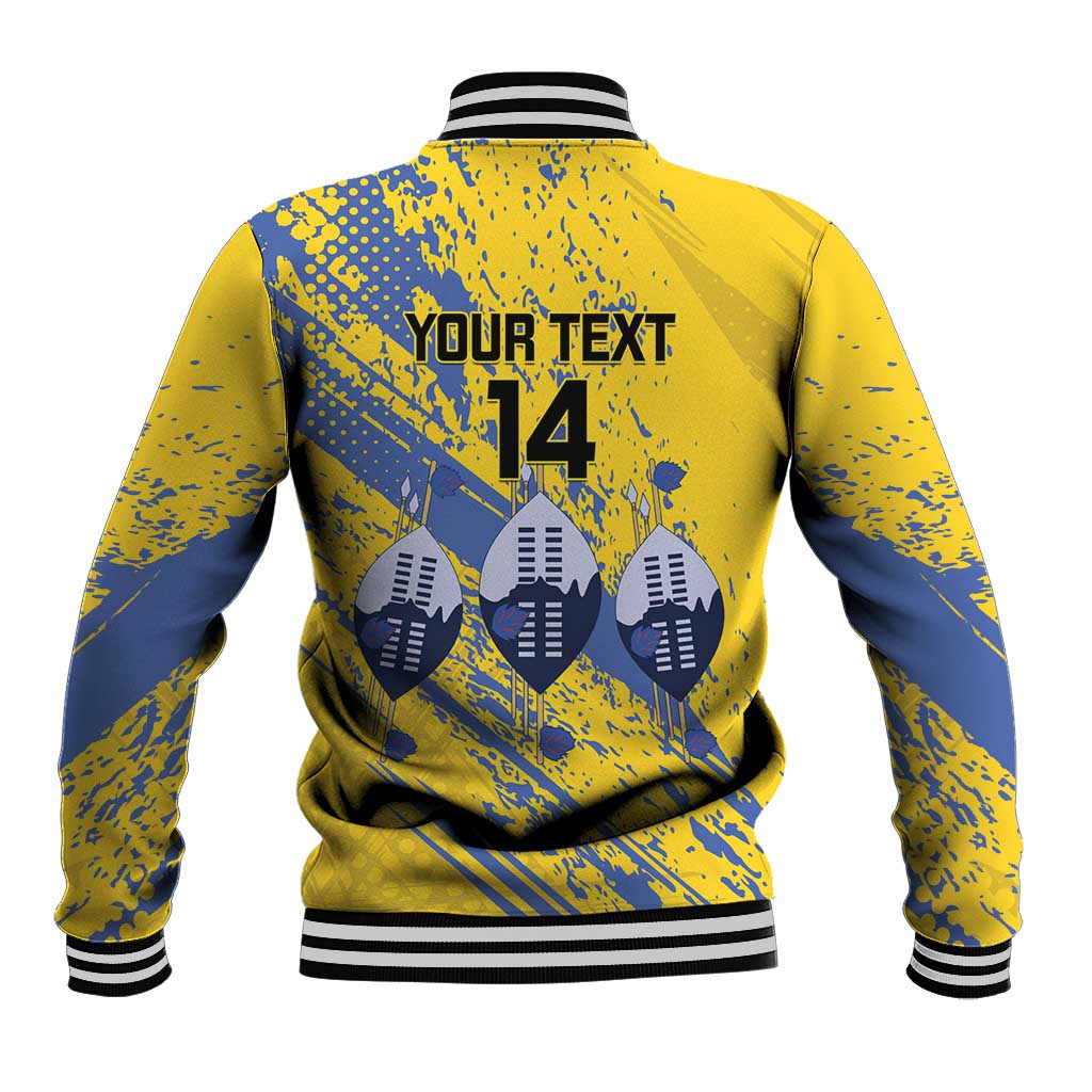 Eswatini Football Custom Baseball Jacket Sihlangu Semnikati Yellow - Wonder Print Shop