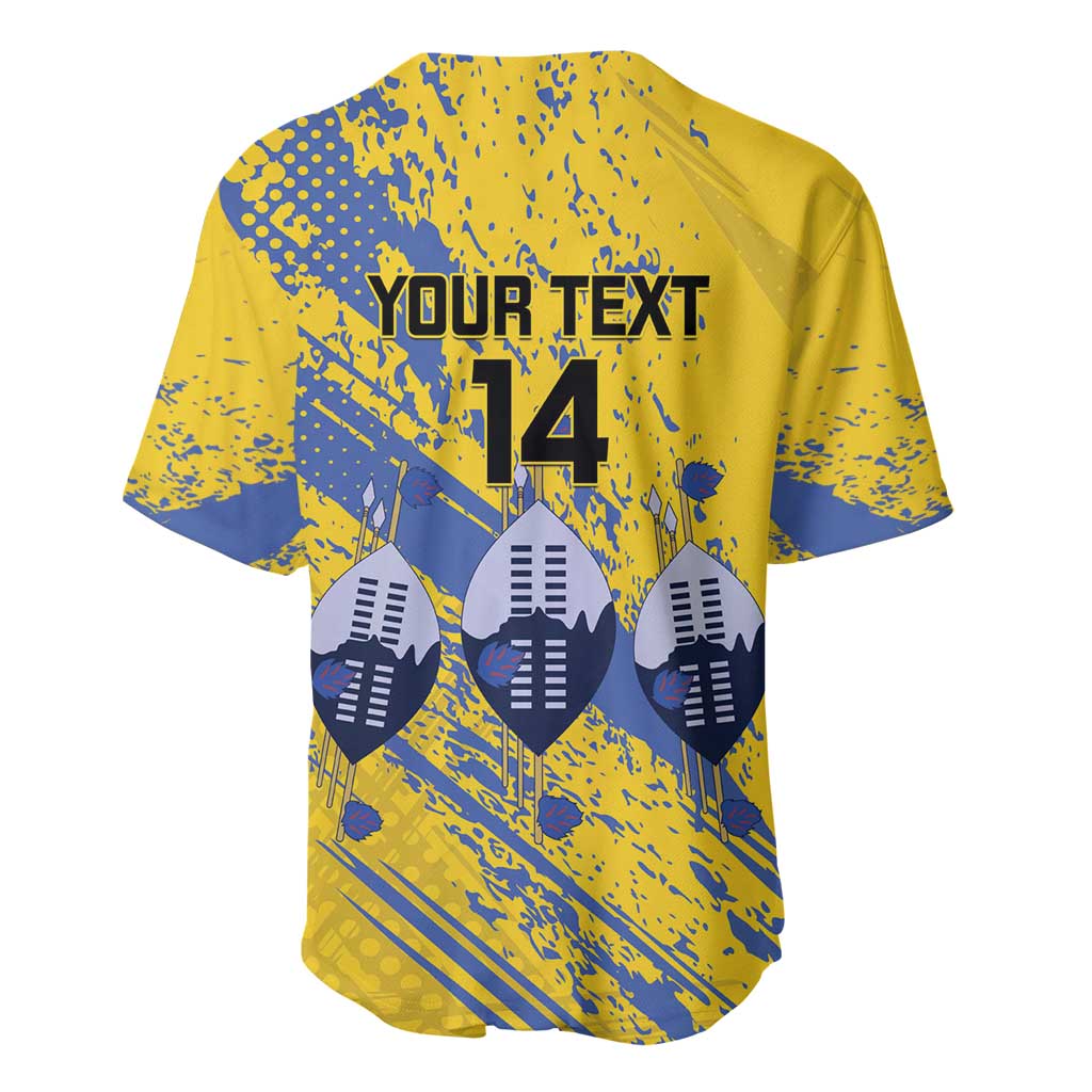 Eswatini Football Custom Baseball Jersey Sihlangu Semnikati Yellow - Wonder Print Shop