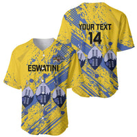 Eswatini Football Custom Baseball Jersey Sihlangu Semnikati Yellow - Wonder Print Shop