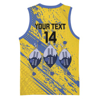 Eswatini Football Custom Basketball Jersey Sihlangu Semnikati Yellow - Wonder Print Shop