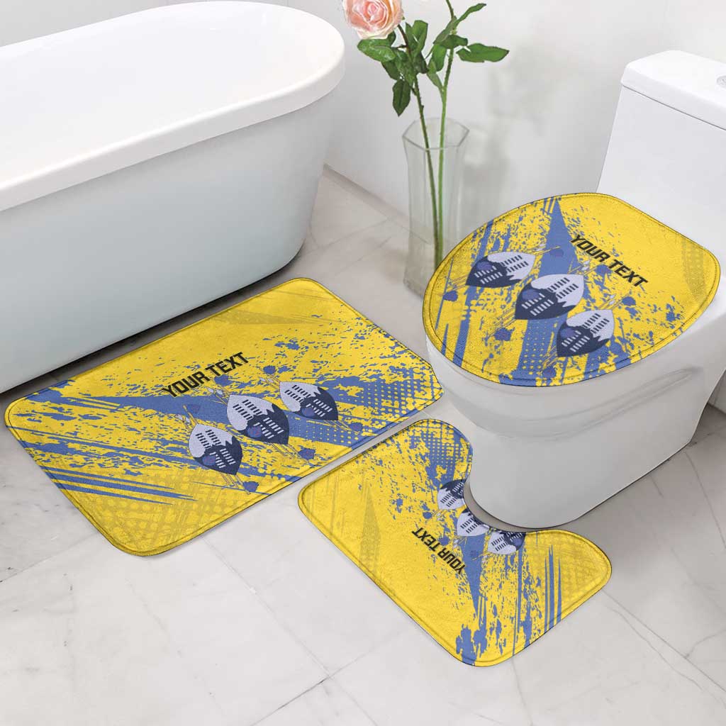 Eswatini Football Custom Bathroom Set Sihlangu Semnikati Yellow - Wonder Print Shop