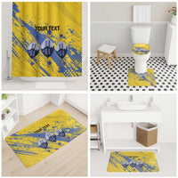 Eswatini Football Custom Bathroom Set Sihlangu Semnikati Yellow - Wonder Print Shop
