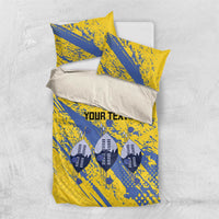 Eswatini Football Custom Bedding Set Sihlangu Semnikati Yellow - Wonder Print Shop