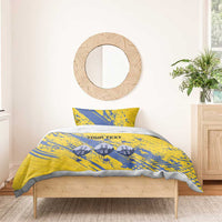 Eswatini Football Custom Bedding Set Sihlangu Semnikati Yellow - Wonder Print Shop