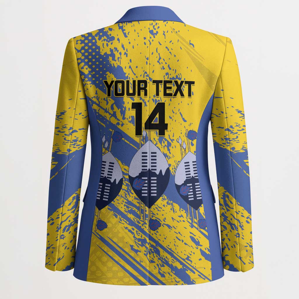 Eswatini Football Custom Blazer Sihlangu Semnikati Yellow - Wonder Print Shop
