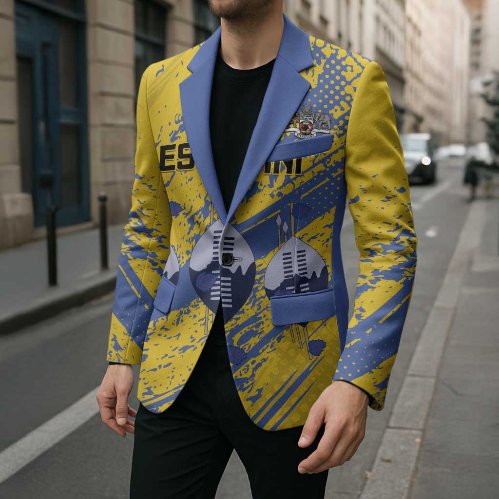 Eswatini Football Custom Blazer Sihlangu Semnikati Yellow - Wonder Print Shop