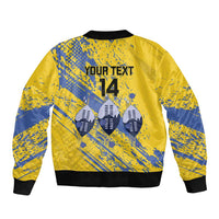 Eswatini Football Custom Bomber Jacket Sihlangu Semnikati Yellow - Wonder Print Shop