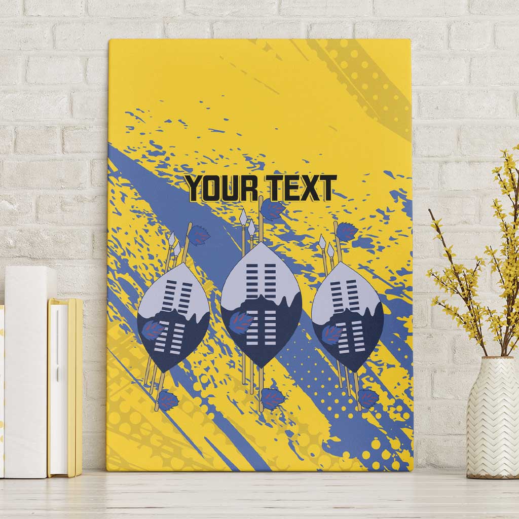 Eswatini Football Custom Canvas Wall Art Sihlangu Semnikati Yellow - Wonder Print Shop
