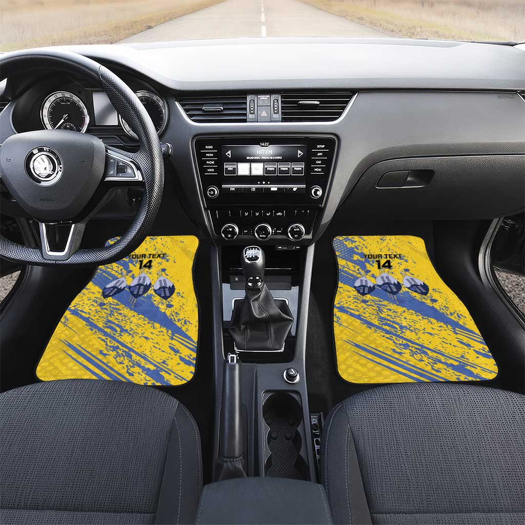 Eswatini Football Custom Car Mats Sihlangu Semnikati Yellow - Wonder Print Shop
