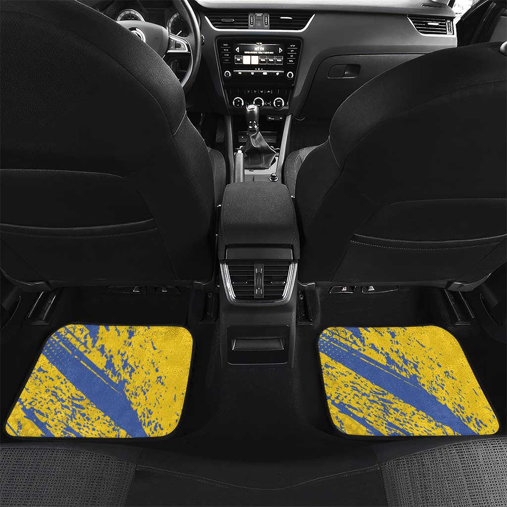 Eswatini Football Custom Car Mats Sihlangu Semnikati Yellow - Wonder Print Shop