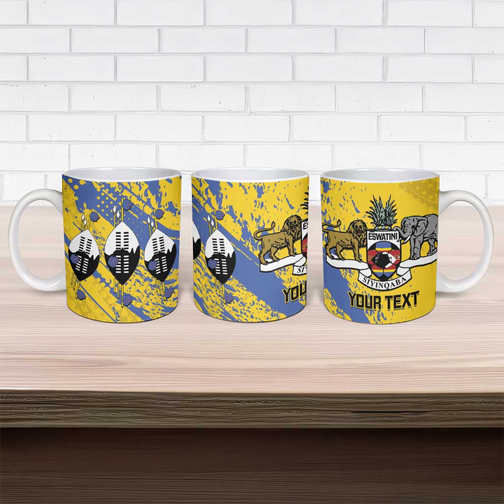 Eswatini Football Custom Ceramic Mug Sihlangu Semnikati Yellow - Wonder Print Shop