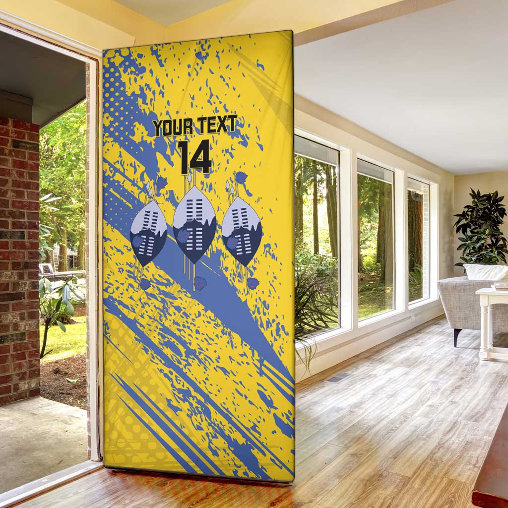 Eswatini Football Custom Door Cover Sihlangu Semnikati Yellow - Wonder Print Shop