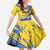 Eswatini Football Custom Family Matching Mermaid Dress and Hawaiian Shirt Sihlangu Semnikati Yellow - Wonder Print Shop