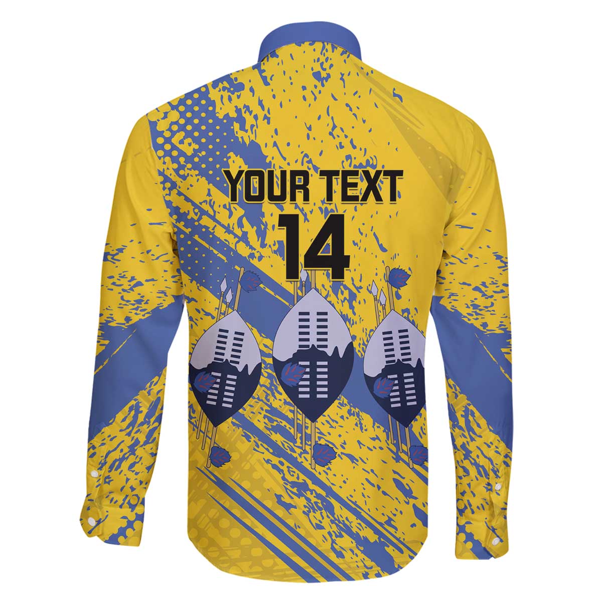 Eswatini Football Custom Family Matching Off The Shoulder Long Sleeve Dress and Hawaiian Shirt Sihlangu Semnikati Yellow - Wonder Print Shop