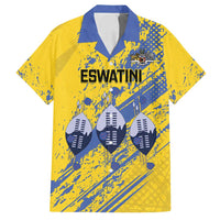 Eswatini Football Custom Family Matching Summer Maxi Dress and Hawaiian Shirt Sihlangu Semnikati Yellow - Wonder Print Shop